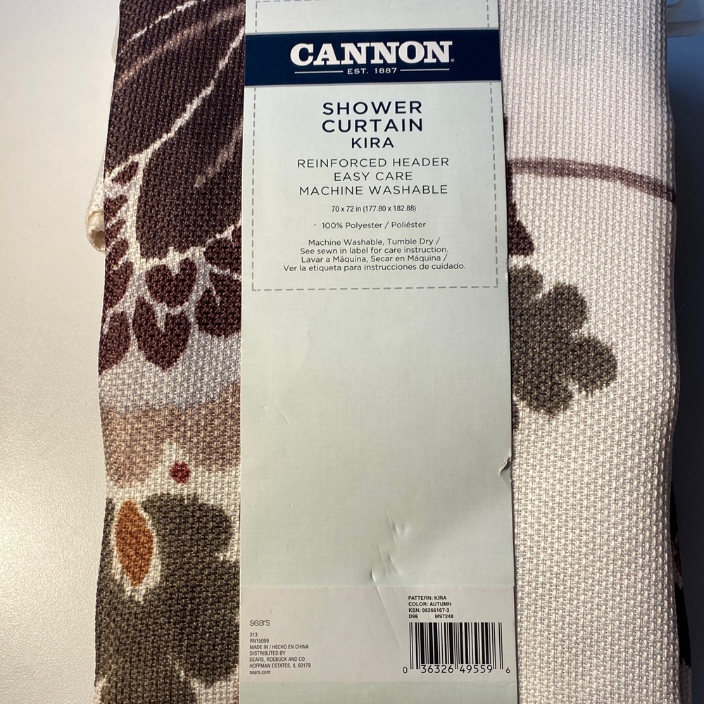 Cannon Floral Shower Curtain - Picture 3 of 3